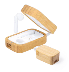 Auriculares bambu/abs conexion bluetooth