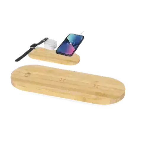 Cargador de bambu inalambrico